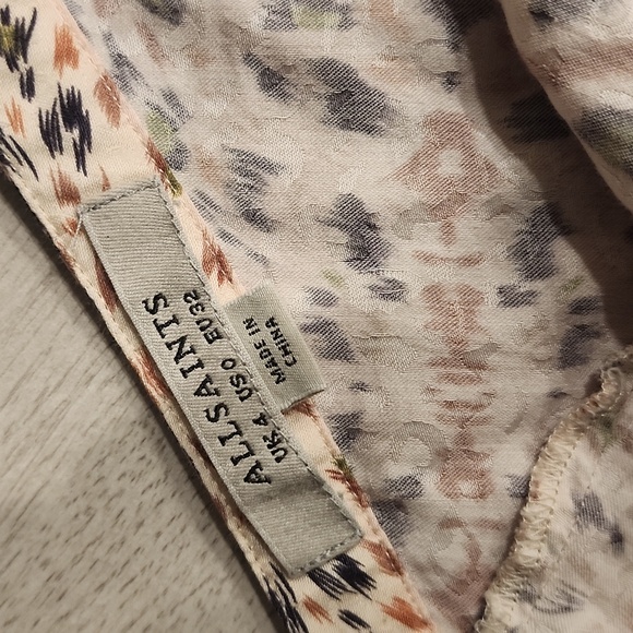 ALL SAINTS Women's RayaArietta Animal Print Ruffled Skirt Brown - Picture 7 of 7